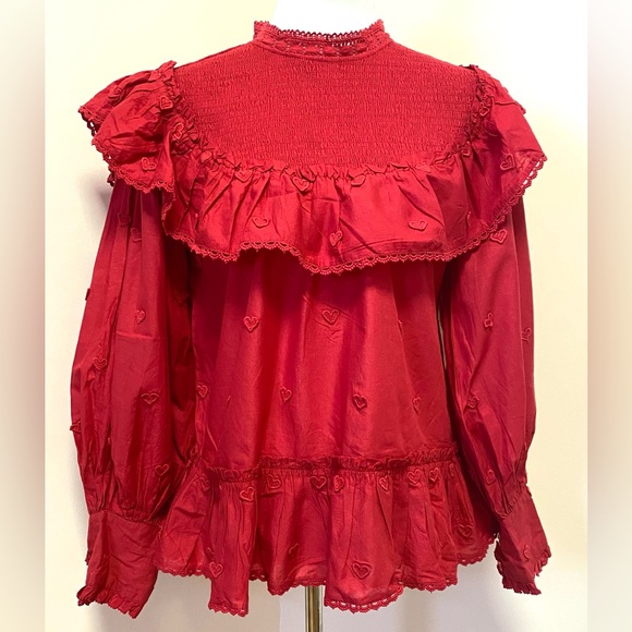 Farm Rio Hearts Blouse - Picture 2 of 9